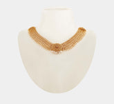 Contemporary short gold necklace